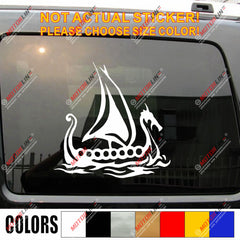 Dragon Head Viking Ship Decal Sticker Car Vinyl Norse Odin Nord pick size a