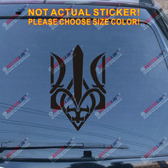 Ukraine Tryzub Trident Decal Sticker Ukrainian Car Vinyl pick size color b