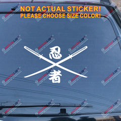 Ninja Japanese Kanji Samurai Sword Katana Decal Sticker Car Vinyl