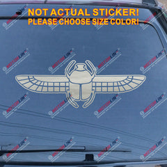Scarab Beetle Egypt Decal Sticker Car Vinyl pick size color no bkgrd  winged