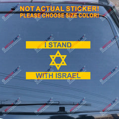 I Stand with Israel Flag Support Decal Sticker Car Vinyl no bkgrd Israeli Jew b