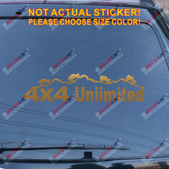 4X4 Off Road Decal Sticker Mountain Unliminted Car Vinyl fit for Jeep Ford Chevy