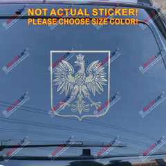 Poland Coat of arms Decal Sticker Polish Eagle Herb Polski Vinyl pick size color