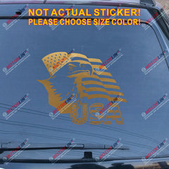 Bald Eagle USA American Flag Decal Sticker Car Vinyl die cut pick size color c