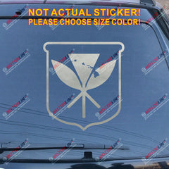 Kanaka Maoli Flag Hawaiian Hawaii Decal Sticker Car Vinyl pick size color b