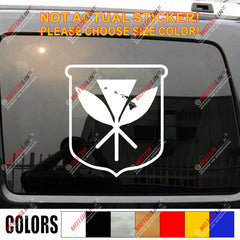 Kanaka Maoli Flag Hawaiian Hawaii Decal Sticker Car Vinyl pick size color b