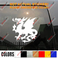 Anglo Saxon White Dragon Decal Sticker England English Car Vinyl pick size h