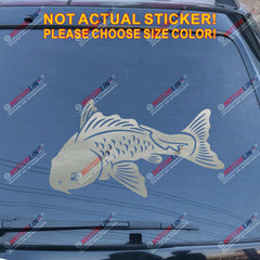 Koi Fish Decal Sticker Car Vinyl pick size color no bkgrd Japanese Chinese c