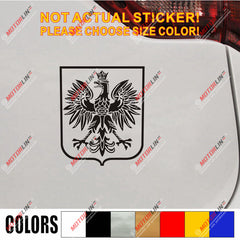 Poland Coat of arms Decal Sticker Polish Eagle Herb Polski Vinyl pick size color