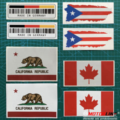 Italy ITA oval Country Code Decal Sticker Italian Flag reflective glossy