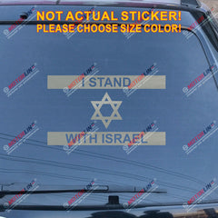I Stand with Israel Flag Support Decal Sticker Car Vinyl no bkgrd Israeli Jew b