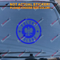 Poland Decal Sticker Polish Eagle Herb Polski Pride Vinyl stamped pick size