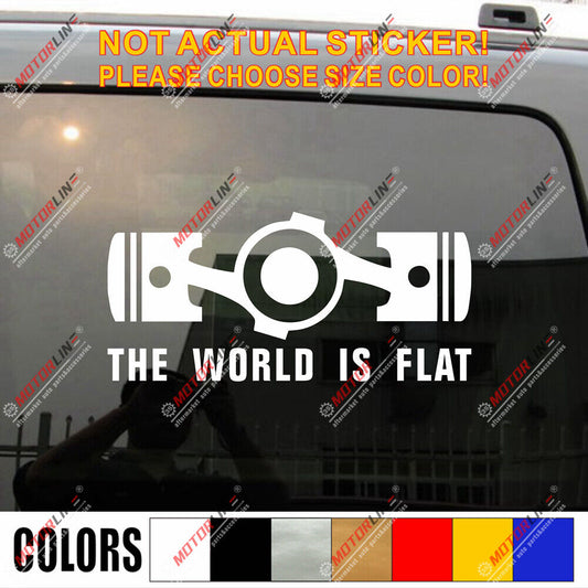 The World is Flat Box Boxer Flat Engine Car Decal Vinyl Sticker Fit for Subaru