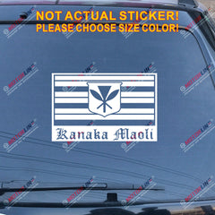 Kanaka Maoli Flag Hawaiian Hawaii Decal Sticker Car Vinyl pick size color