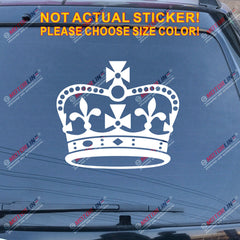 British Crown UK England Decal Sticker Car Vinyl pick size color no bkgrd a