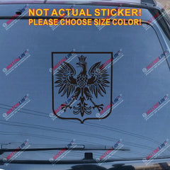 Poland Coat of arms Decal Sticker Polish Eagle Herb Polski Vinyl pick size color