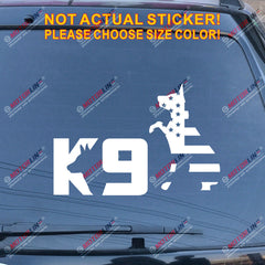 K9 K-9 Unit Police Dog American Flag Decal Sticker German Shepherd Car Vinyl