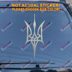 Ukraine Tryzub Trident Decal Sticker Ukrainian Car Vinyl pick size color c