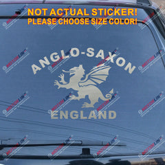Anglo Saxon White Dragon Decal Sticker England English Car Vinyl pick size c