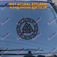 Valhalla Valknut Decal Sticker Odin Viking Norse Car Vinyl pick size color