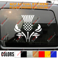 Thistle Scottish Flower Decal Sticker Scotland Car Vinyl pick size color a