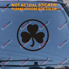 Shamrock Clover Decal Sticker Ireland Irish Car Vinyl pick size color roundel