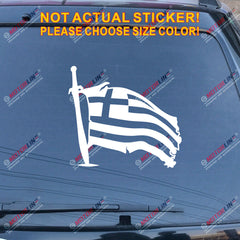 Ancient Greece Flag Sword Decal Sticker Greek Car Vinyl pick size color no bkgrd