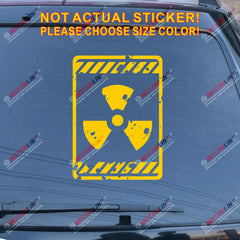 Nuclear Radiation Warning Zombie  Car Decal Sticker