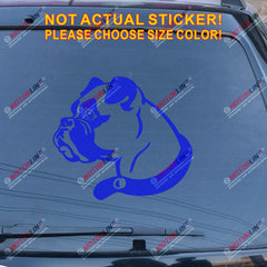 Boxer Dog Puppy Head Decal Sticker Car Vinyl pick size color no bkgrd die cut