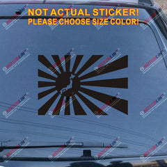 Map Flag Rising Sun of Japan Japanese Decal Sticker Car Vinyl pick size color b
