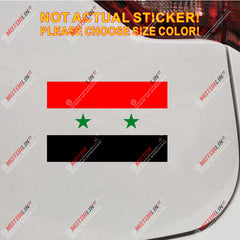 Syrian Arab Republic Syria Flag Decal Sticker Car Vinyl no bkgrd pick size