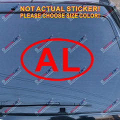 Albania AL Oval country code Decal Sticker Albanian Car Vinyl pick size color