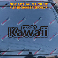 Kawaii Cute Japanese Kanji JDM Decal Sticker Car Vinyl pick size color no bkgrd