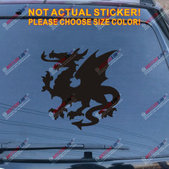 Anglo Saxon White Dragon Decal Sticker England English Car Vinyl pick size h