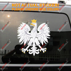 Poland Coat of arms Eagle Polska Herb Polski  Decal Sticker Car Vinyl Reflective