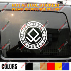 Odal Rune Viking Odin Norse Decal Sticker Car Vinyl pick size color circle