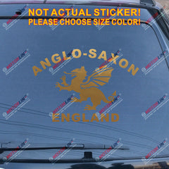Anglo Saxon White Dragon Decal Sticker England English Car Vinyl pick size c