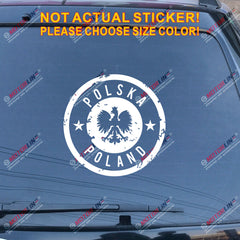 Poland Decal Sticker Polish Eagle Herb Polski Pride Vinyl stamped pick size