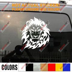 Lion of Judah Head Decal Sticker Rasta Rastafari Flag Car Vinyl Jamaica b