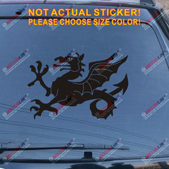 Anglo Saxon White Dragon Decal Sticker England English Car Vinyl pick size a