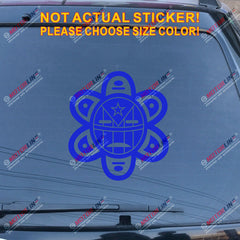 Taino Sun symbol Decal Sticker Puerto Rico Flag PR Car Vinyl no bkgrd