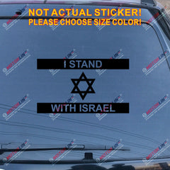 I Stand with Israel Flag Support Decal Sticker Car Vinyl no bkgrd Israeli Jew b