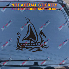 Dragon Head Viking Ship Decal Sticker Car Vinyl Norse Odin Nord pick size a