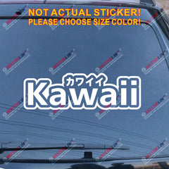 Kawaii Cute Japanese Kanji JDM Decal Sticker Car Vinyl pick size color no bkgrd