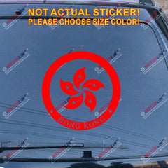 Hong Kong HK round Flag Regional Emblem Decal Sticker Car Vinyl pick size color