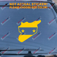 Syria Map Flag Decal Sticker Syrian Arab Republic Car Vinyl no bkgrd pick size