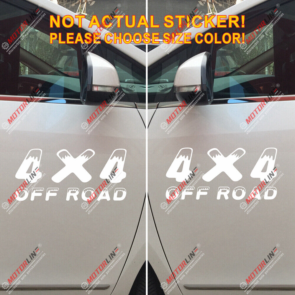 (2) 4X4 Off Road Decal Sticker Car Vinyl pick size color die cut snow style