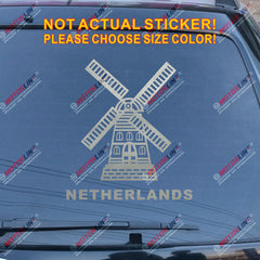 Netherlands Holland Windmill Dutch Netherlandish Car Decal Sticker