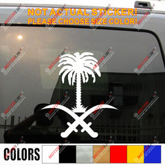 Coat of arms of Saudi Arabia Decal Sticker Car Vinyl pick size color no bkgrd