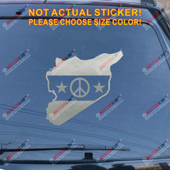Syria Peace Sign Map Flag Decal Sticker Syrian Arab Republic Car Vinyl